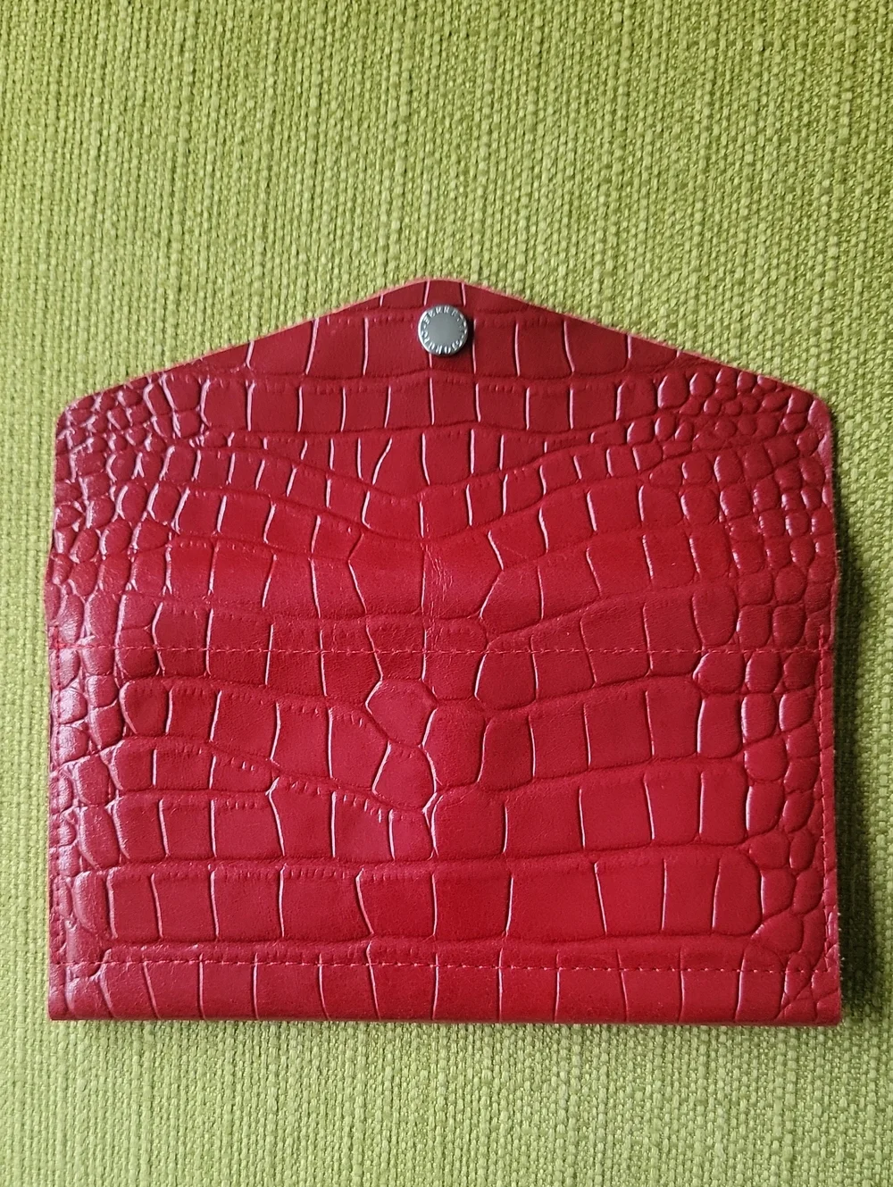 Giorgio Ferretti Red Croc-Embossed Leather Long Wallet - Women Accessories